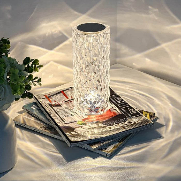 Royallure Sparkling Crystal Touch Lamp - Rechargeable 16 Color LED