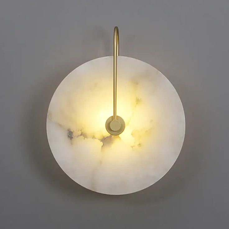 Royaleva Nordic Minimalist Marble Wall Lamp - Modern Circular LED Lighting - Gold / 16CM / White light 6000K