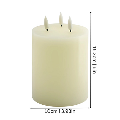 Rayvia Triple Flame LED Candle – Realistic Flickering Light with Remote Control for Cozy Ambiance