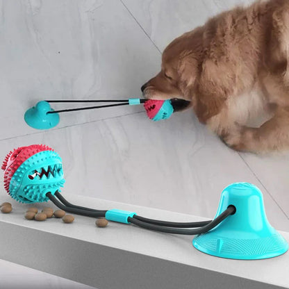 Pawelux Interactive Suction Cup Dog Toy - Durable, Non-Toxic Chew Toy for Dogs & Cats, Promotes Healthy Play and Oral Health