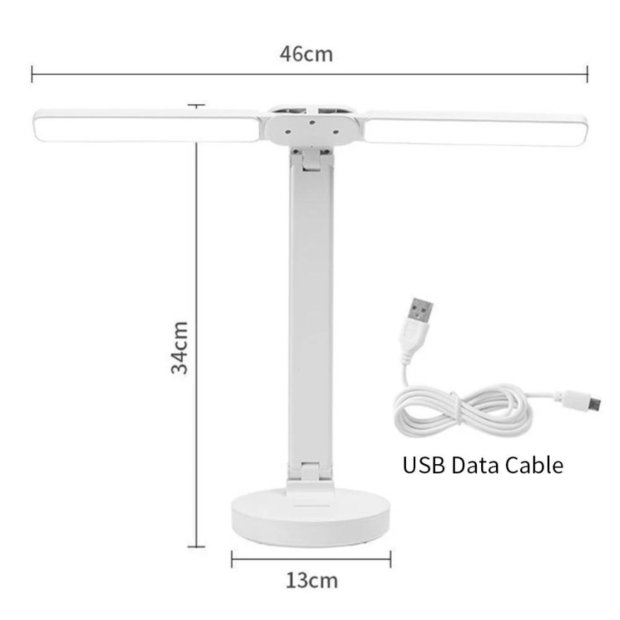 Adjustable Reading Lamp - Rechargeable Dimmable With Phone Stand