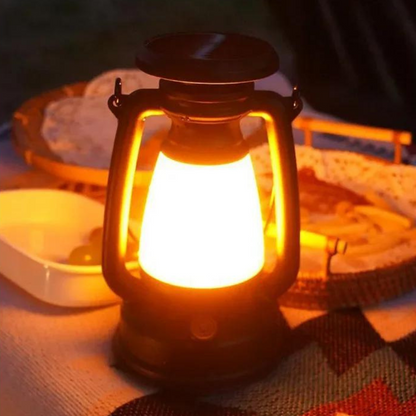 Retro Lantern Desk Lamp – Ideal for Camping & Home Decor