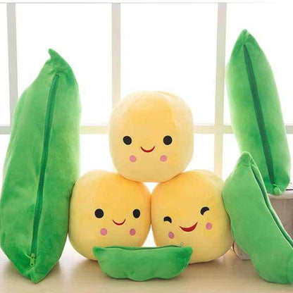 Royelux Plush Pea Pod Toy - Adorable Stuffed Peas Pillow for Kids & Gifts