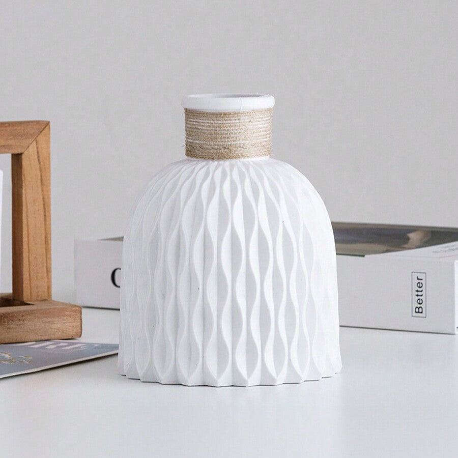 Royelux Water Ripple Plastic Vase - Modern Nordic Elegance