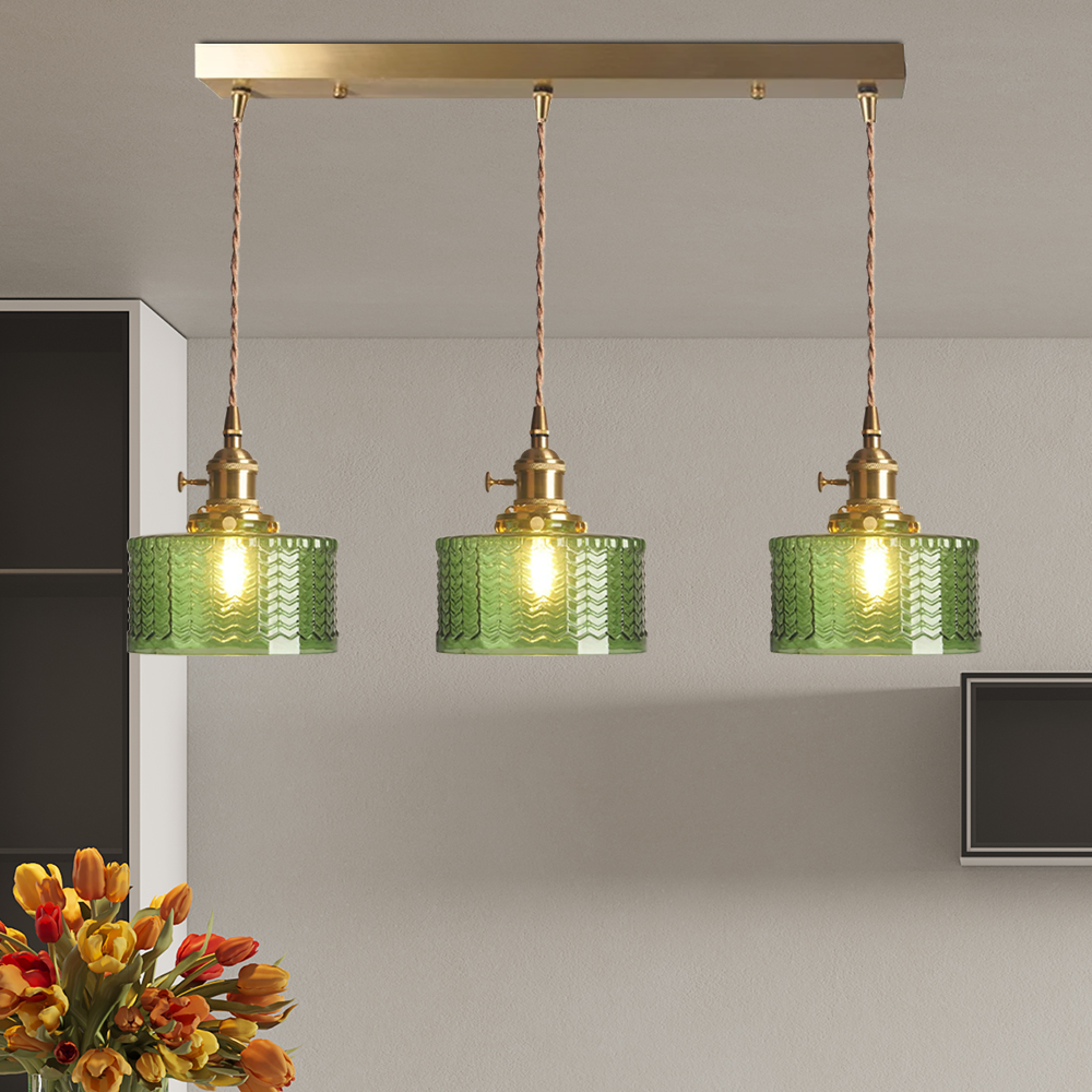 RoyaleGlow Stunning Cylinder Glass Pendant Light – Elegant Modern Illumination