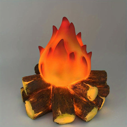 Cozy Charm with a Bonfire-Inspired LED Flame Lamp - Woodpile