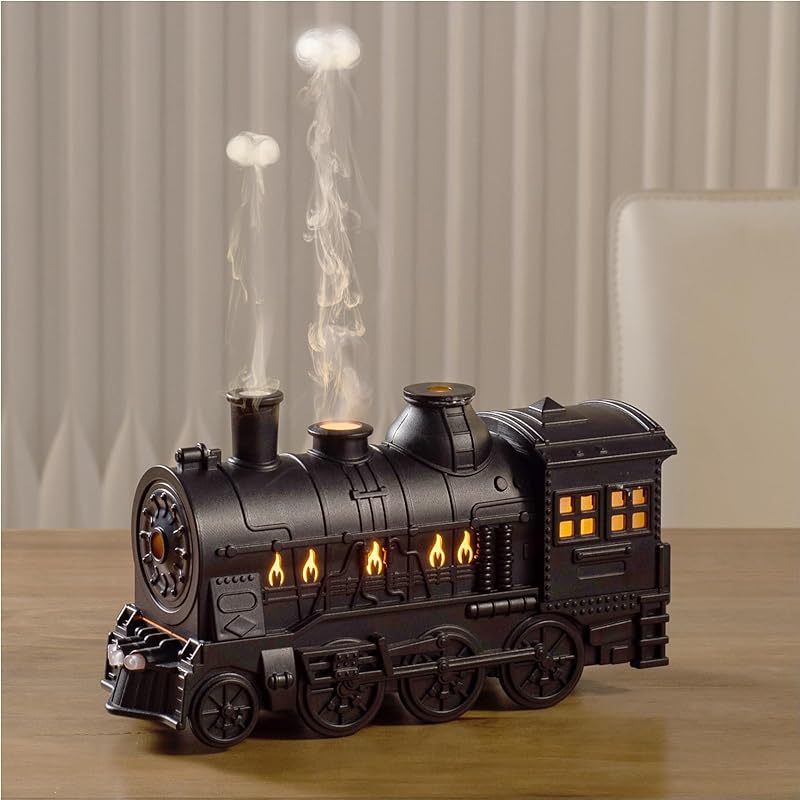 Train Essential Oil Diffuser - 300ml Cool Mist Humidifier with LED Lights, 2 Spray Modes, Auto Shut Off - Default Title