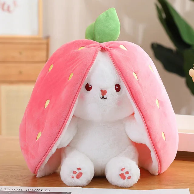 RoyaleGlow Transforming BunnyBerry Plush Toy - Multi-Functional Cuddle Buddy for Kids