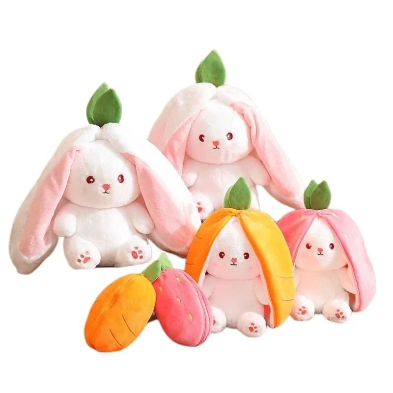 RoyaleGlow Transforming BunnyBerry Plush Toy - Multi-Functional Cuddle Buddy for Kids