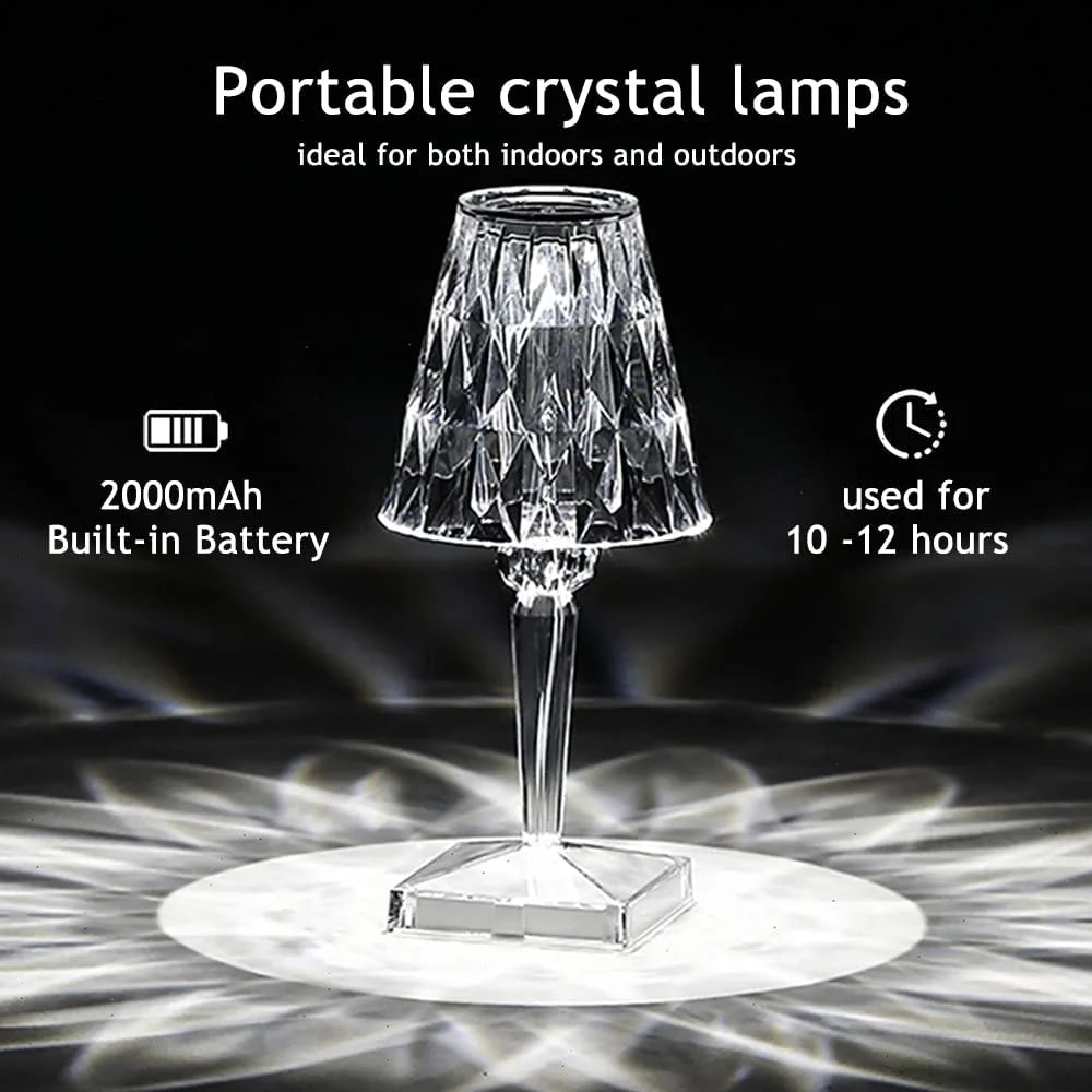 Crystal Diamond Table Lamp with 16 Colors - Default Title