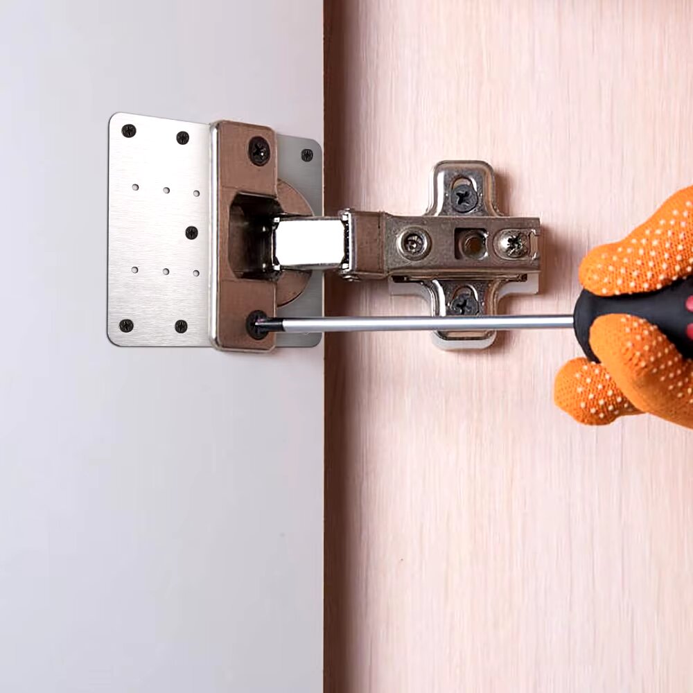 Royallure Premium Stainless Steel Hinge Repair Kit - Quick & Easy Home Fix for Cabinet Doors