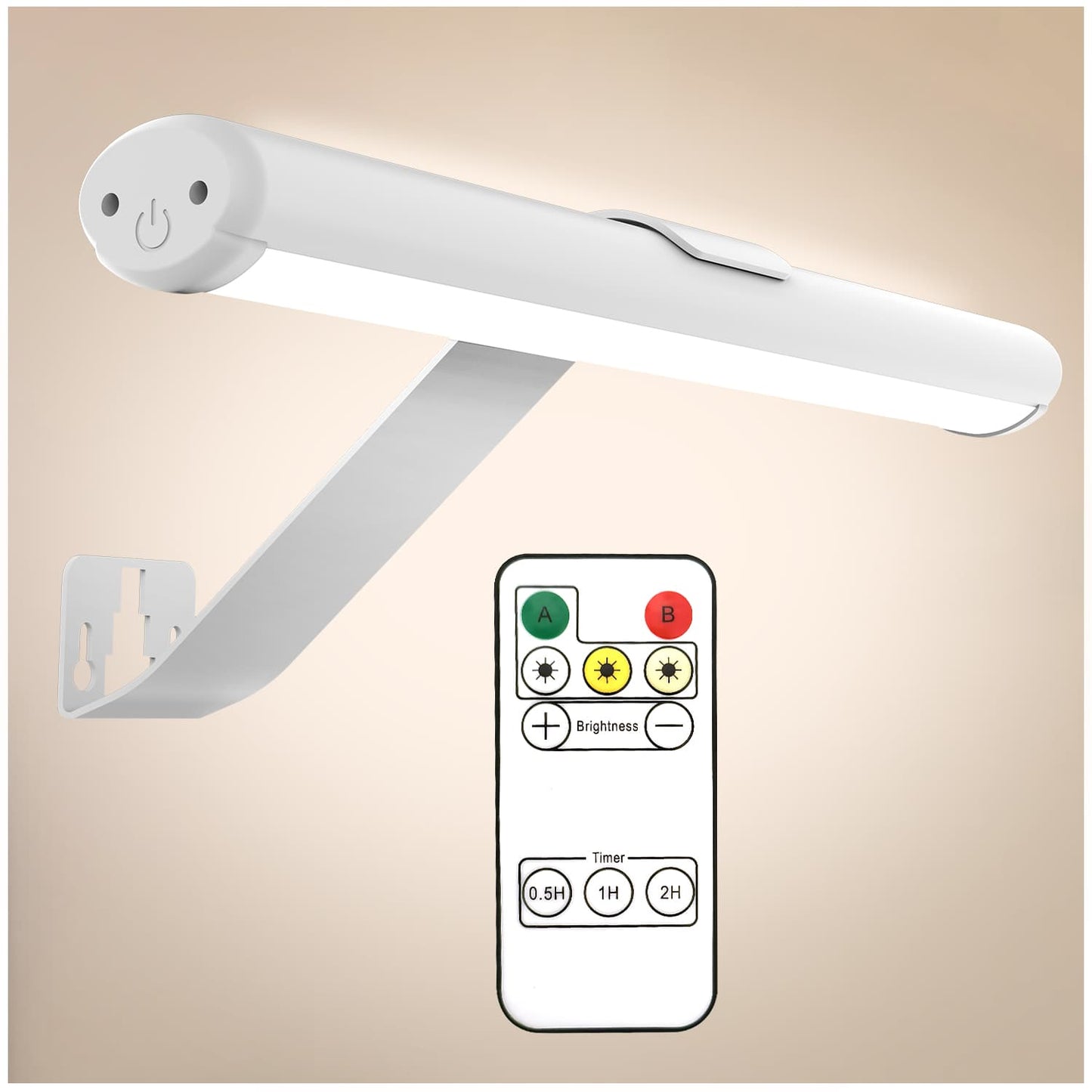 Wireless LED Picture Light - Rechargeable with Remote Control and Adjustable Brightness