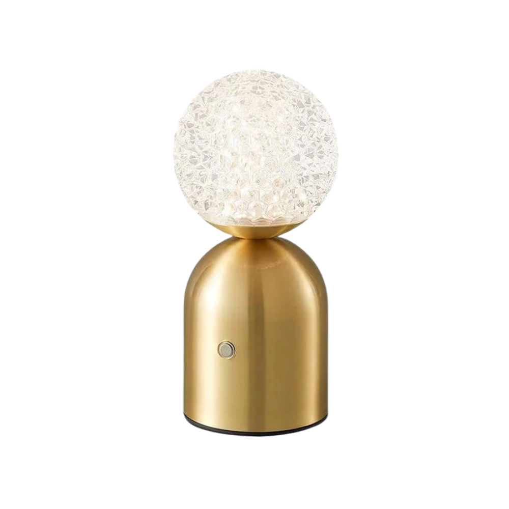 Royaleva Crystal Globe Wireless Table Lamp - Rechargeable LED with Adjustable Brightness - Default Title