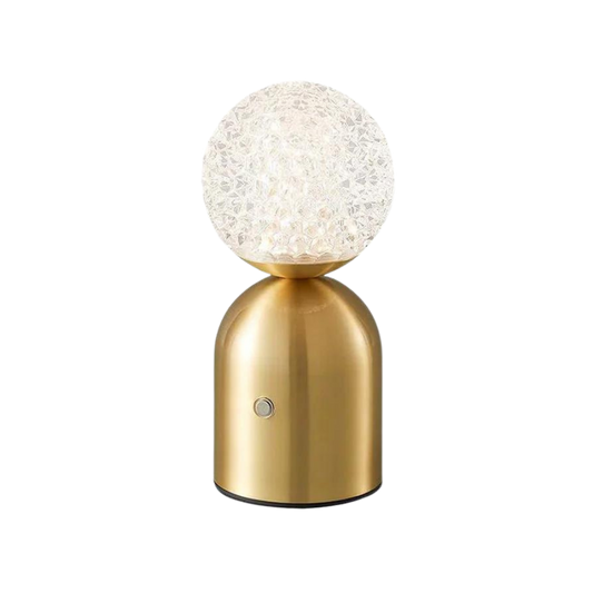 Royaleva Crystal Globe Wireless Table Lamp - Rechargeable LED with Adjustable Brightness - Default Title