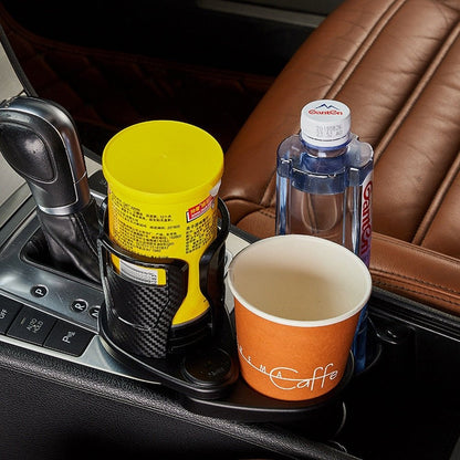 Royallure 2-in-1 Adjustable Car Cup Holder with Space-Saving Design and Shockproof Pads