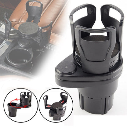 Royallure 2-in-1 Adjustable Car Cup Holder with Space-Saving Design and Shockproof Pads