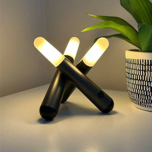 Stylish Modern Trio Rechargeable Lamp with adjustable brightness, ideal for home decor.