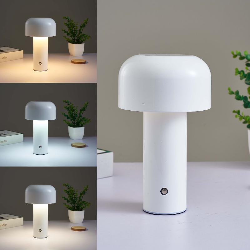 Royelux Cordless Touch Mushroom Table Lamp