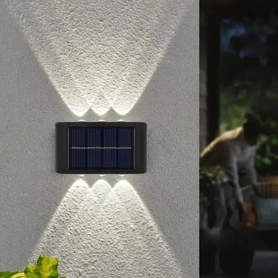 Royelux Solar-Powered Outdoor Wall Light - White