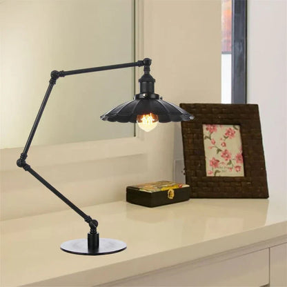 RoyaleGlow Adjustable Vintage Lamp with Stylish Metal Shade - Perfect for Any Room