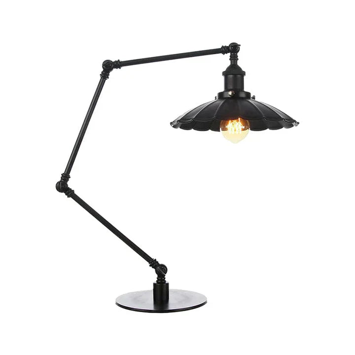 RoyaleGlow Adjustable Vintage Lamp with Stylish Metal Shade - Perfect for Any Room