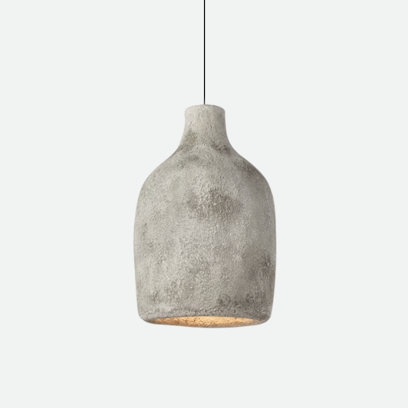 RoyaleGlow Charming Wabi-Sabi Resin Pendant Light for Foyer Decor - Grey