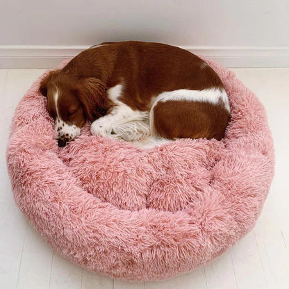 Pawelux Anti-Anxiety Deep Sleep Dog Bed – Cozy Faux Fur Sanctuary for All Breeds