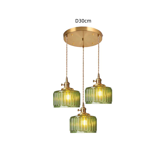 RoyaleGlow Stunning Cylinder Glass Pendant Light – Elegant Modern Illumination