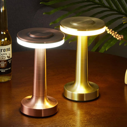 Royaleva Retro Bar Table Lamp - Classic Metallic Accent Light