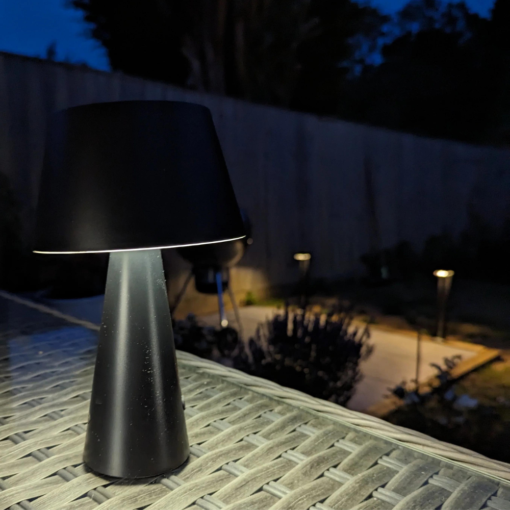 Royelux Dimmable Wireless Table Lamp - Rechargeable LED with Sleek Metallic Finish