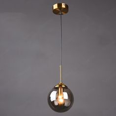 Luxury Metal Chandelier - Modern Nordic Glass Pendant Lamp - Smoky gray / Warm White