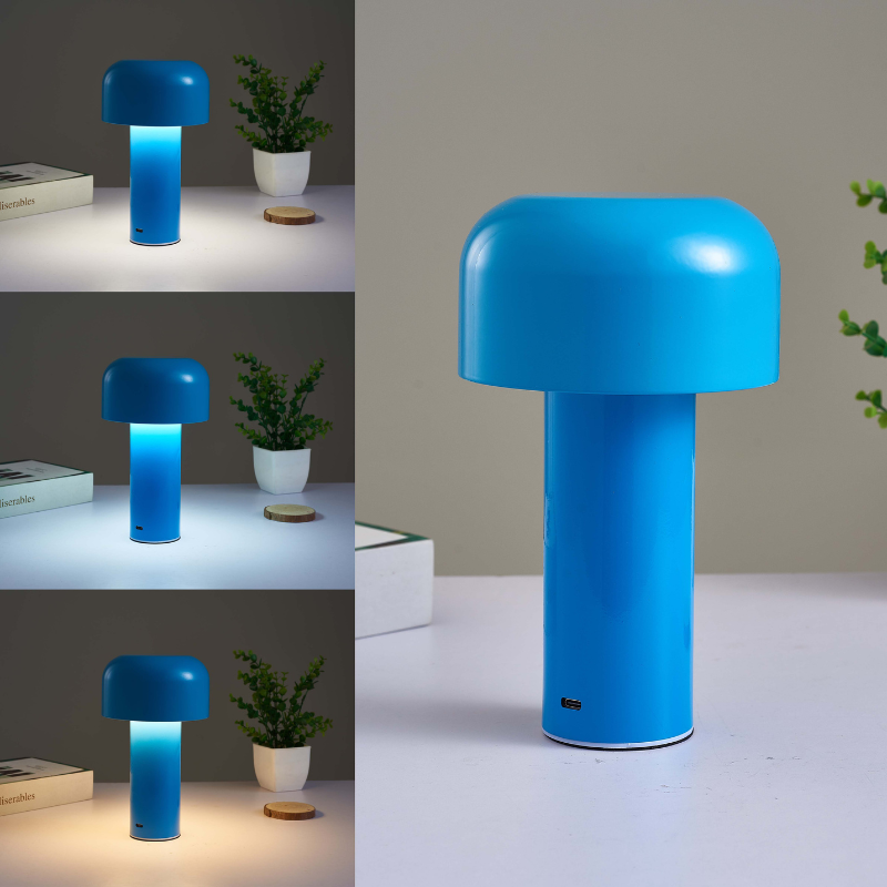 Royelux Cordless Touch Mushroom Table Lamp