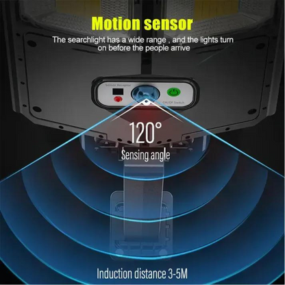 UltraMax 12000LM Outdoor Solar Light - 200Watts, Motion Detection, Remote Control