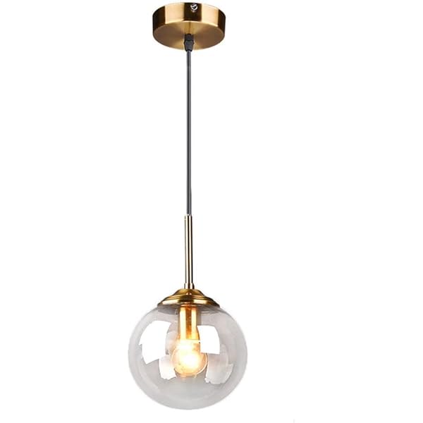 Luxury Metal Chandelier - Modern Nordic Glass Pendant Lamp - Transparent / Warm White