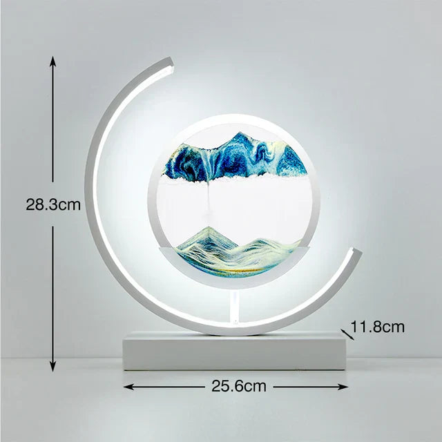 Royallure 3D Hourglass LED Lamp - Mesmerizing Sand Art for Home Decor