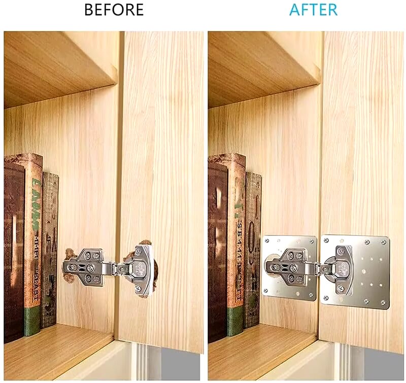 Royallure Premium Stainless Steel Hinge Repair Kit - Quick & Easy Home Fix for Cabinet Doors