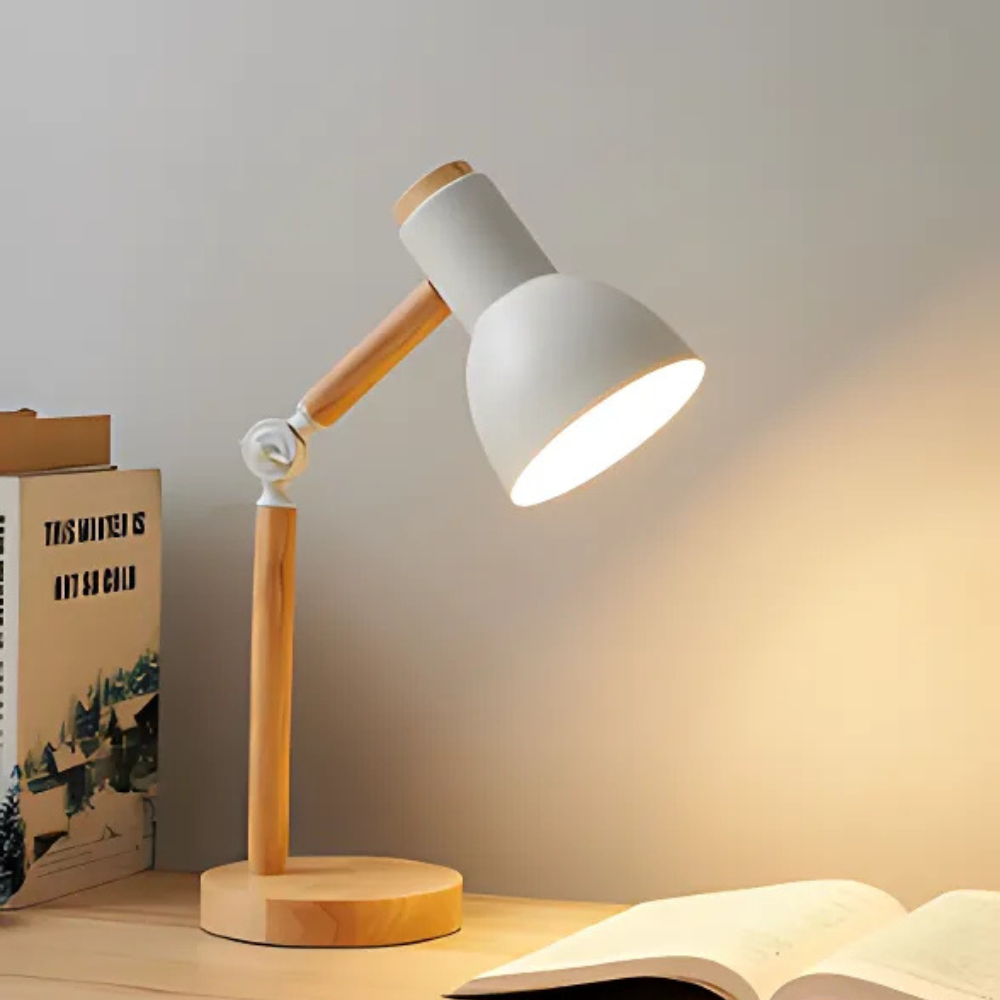 Royaleva Adjustable Wooden Desk Lamp - Modern LED Task Light for Home and Office - Default Title