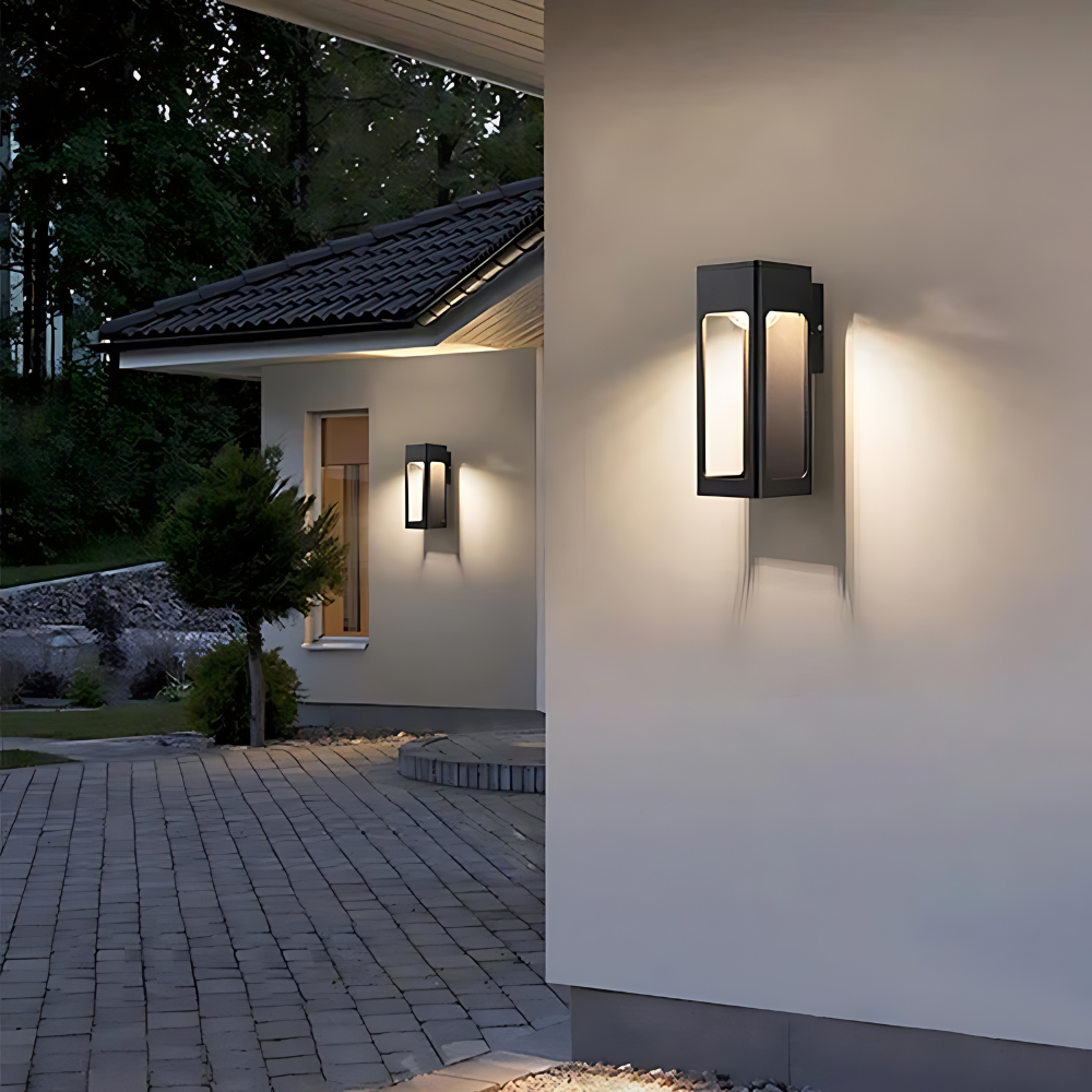 Royaleva Classic Motion Sensor Wall Lamp - Indoor & Outdoor LED Light with Black Finish