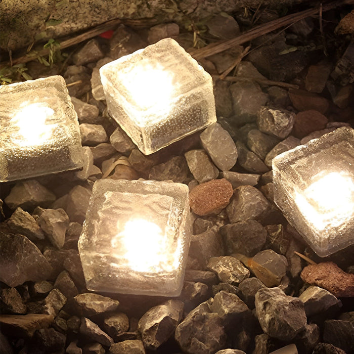 Square Solar Lamp – Solar-Powered LED Light for Pathways, Gardens, and Patios - Warm White