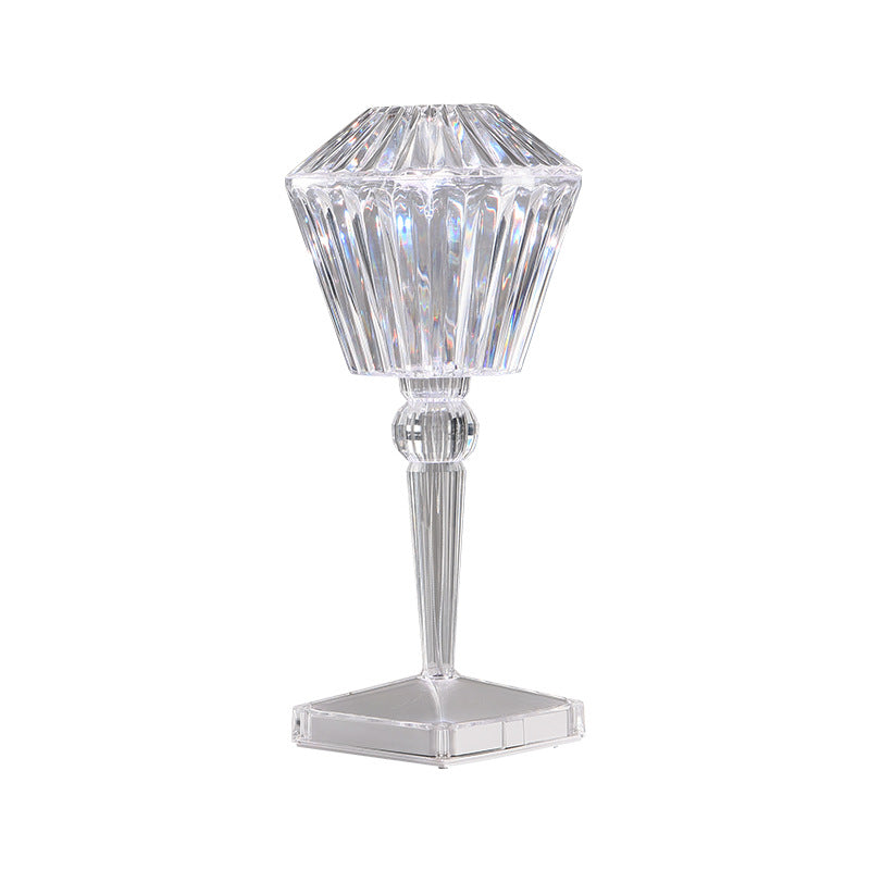 CrystalLux Cordless LED Table Lamp – Rechargeable, Elegant Design with Touch Controls