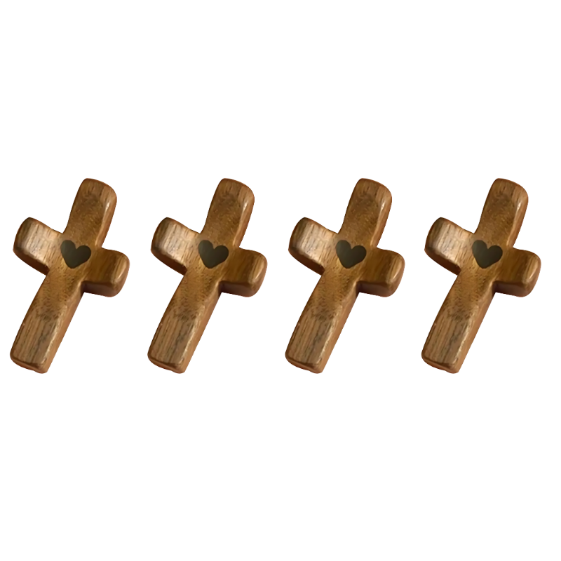 Rayvia Portable Black Walnut Cross for Spiritual Comfort