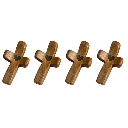 Rayvia Portable Black Walnut Cross for Spiritual Comfort