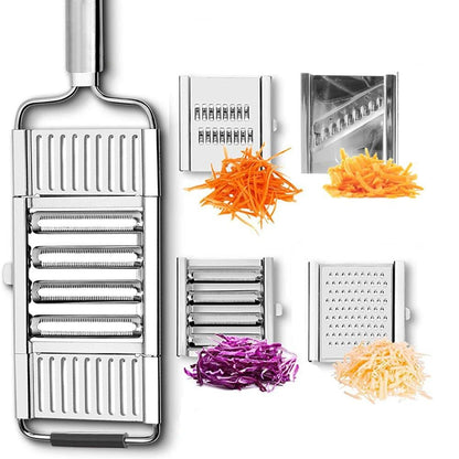 Royallure 4-in-1 Multifunctional Vegetable Slicer and Grater with Interchangeable Blades