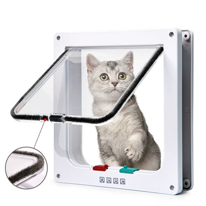 Pawellure 4-Way Locking Cat Flap Door – Secure & Easy Access for Pets