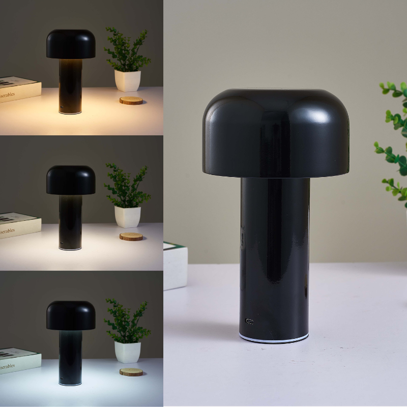 Royelux Cordless Touch Mushroom Table Lamp