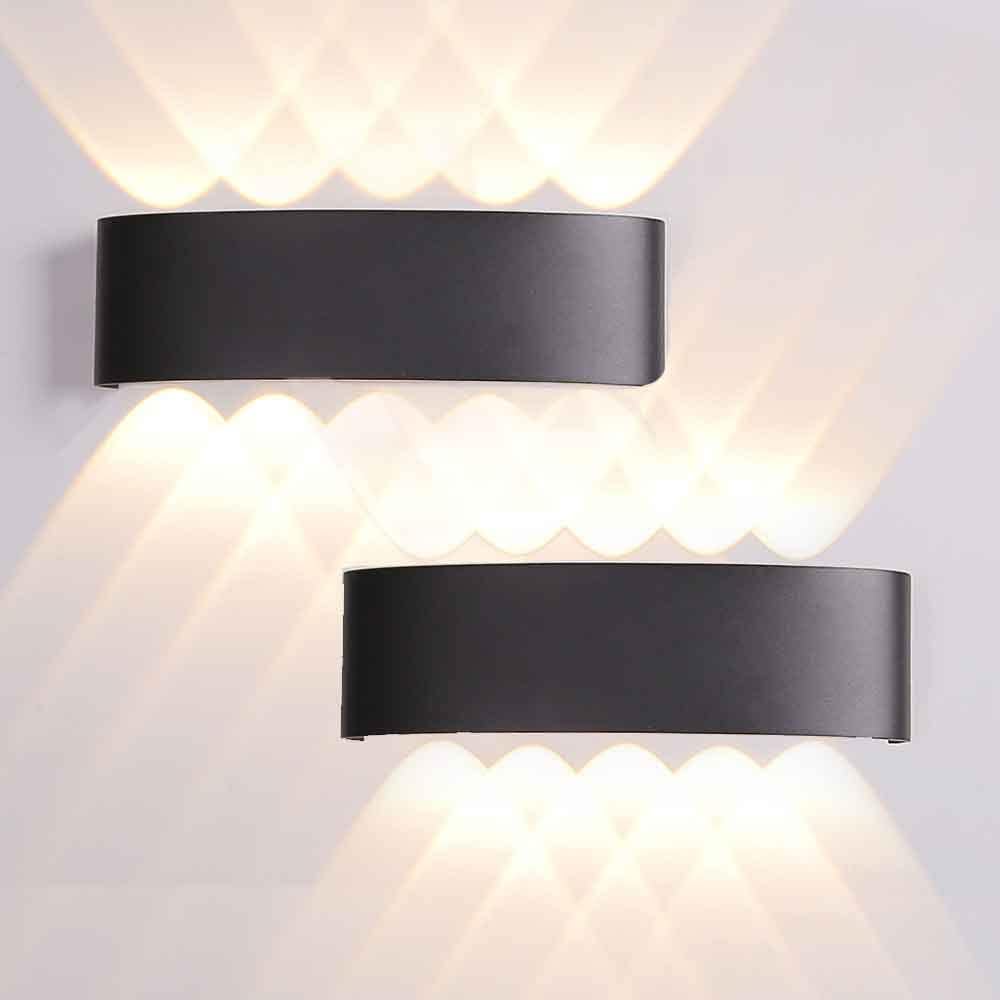 Royelux LED Pentagram Wall Lamp - Stylish Waterproof Light for Indoor & Outdoor Use - Black 10W / Cold white / Aluminum waterproof