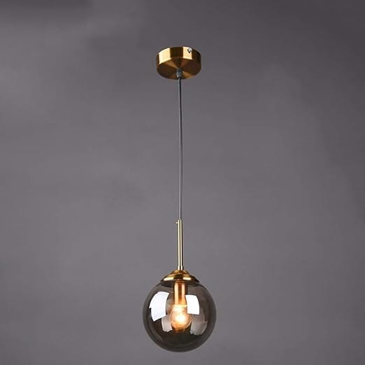 Luxury Metal Chandelier - Modern Nordic Glass Pendant Lamp - Amber / Warm White