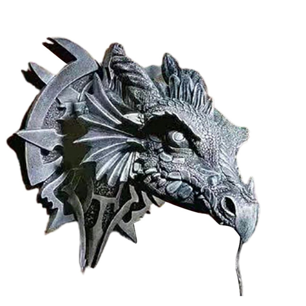 Royallure Dragon Head Wall Mount Hanging Lamp - 18cm Unique Fantasy Decor