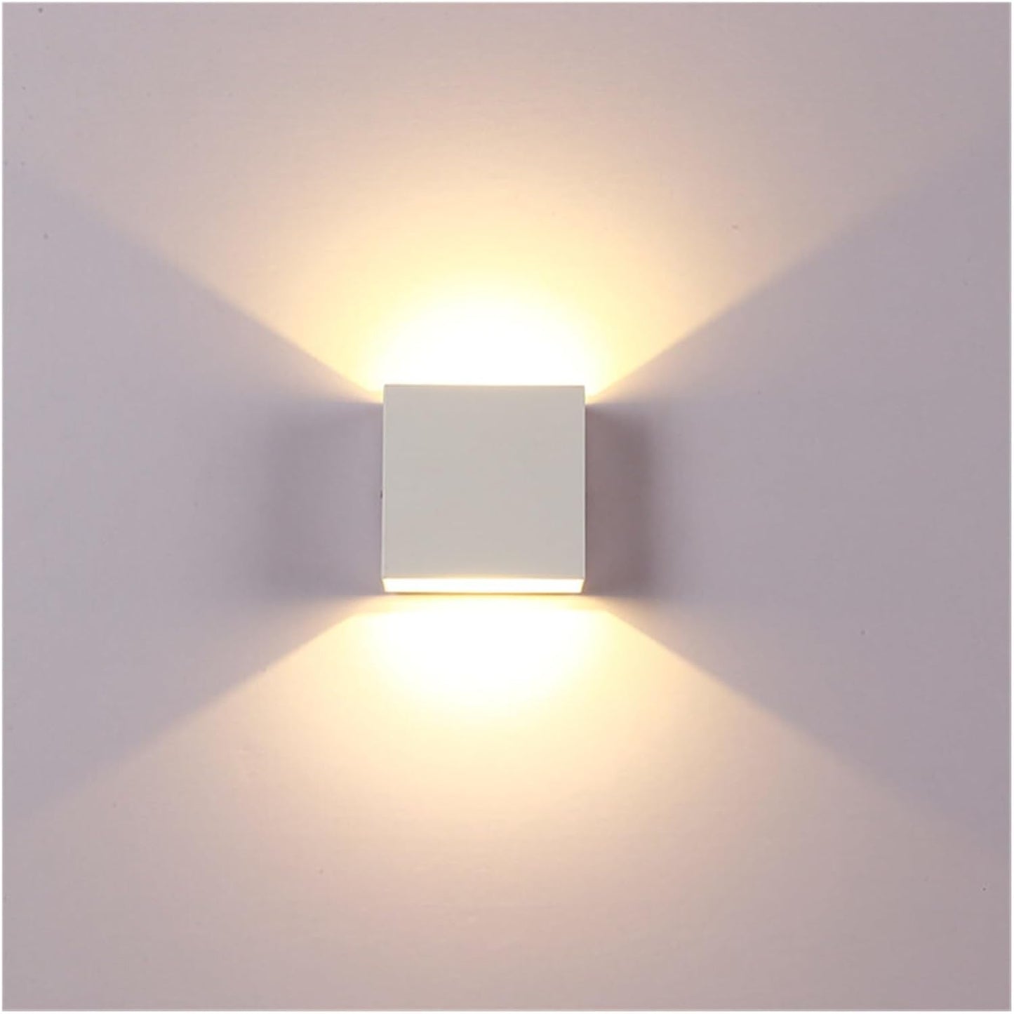 Royelux LED Pentagram Wall Lamp - Stylish Waterproof Light for Indoor & Outdoor Use - White square 12W / Cold white / Aluminum waterproof