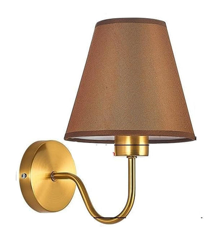 Royallure Modern Fabric Wall Sconce - Elegant Bedroom & Living Room Lighting - Coffee / No bulb